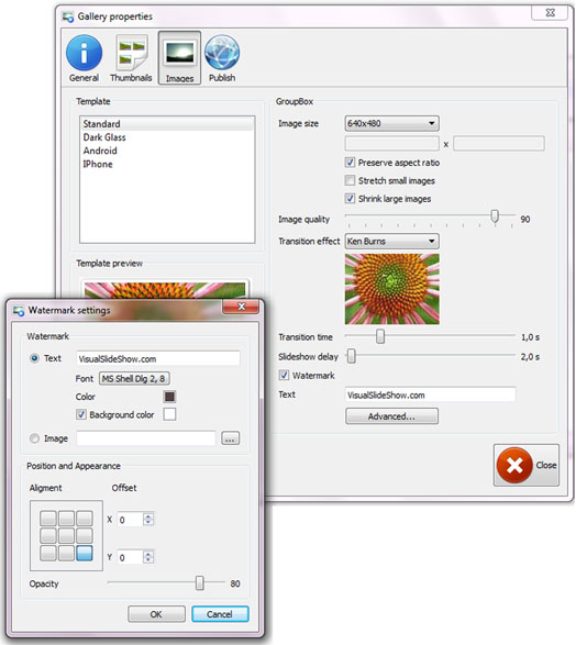 Templates window : JavaScript SlideShow